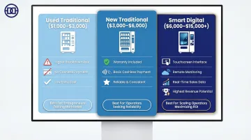 Three-tier vending machine type comparison used new smart cost and features