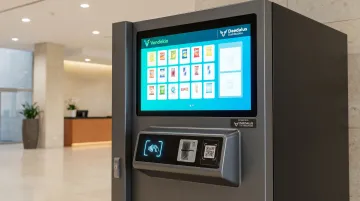 Vendekin digital vending machine with integrated cashless payment system display