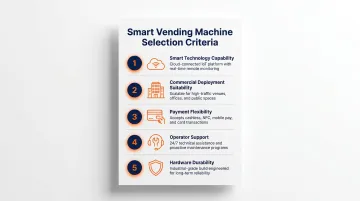 Five criteria for evaluating commercial smart vending machines selection process