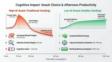 High-GI versus low-GI snack impact on afternoon employee cognitive performance comparison