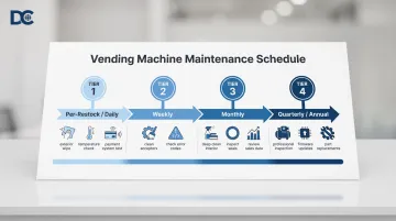 Vending machine maintenance schedule intervals from daily checks to annual professional servicing