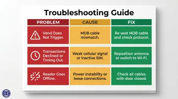 three common vending machine card reader problems causes and fixes troubleshooting guide