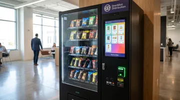 Omnivend smart touchscreen vending machine with cashless payment and cloud management platform