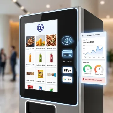 Cashless smart vending machine interface