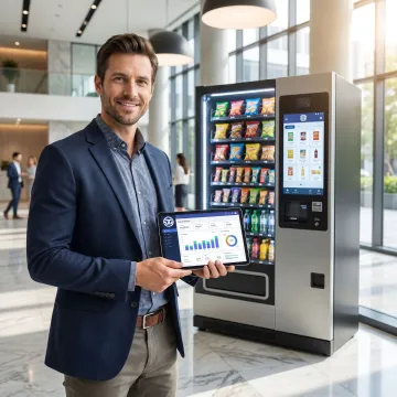 Entrepreneur launching a smart vending business