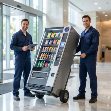 Vending machine delivery and installation