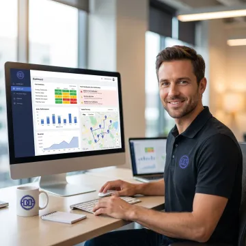 Operator reviewing vending telemetry data