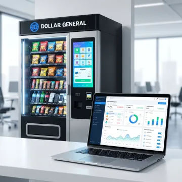 Smart vending machine with remote monitoring dashboard
