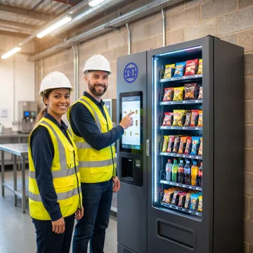 Smart vending machine in a warehouse break room
