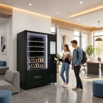 Smart vending machine in student housing lobby