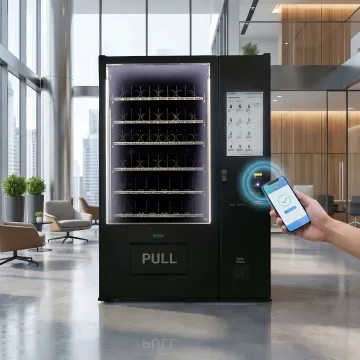 Cashless smart vending machine in commercial space