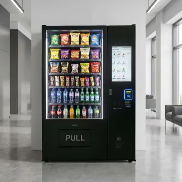 Smart vending machine kiosk with touchscreen