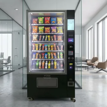 Cashless vending machine with touchscreen
