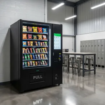 Smart vending machine in an industrial break room