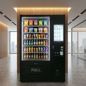 Cashless smart vending machine in retail setting