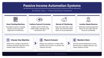 Passive income automation systems by stream type three-step setup framework