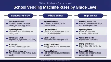 School vending machine rules by grade level elementary middle high school