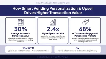 Smart vending personalization and upsell impact on average transaction value statistics