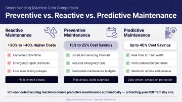 Preventive versus reactive versus predictive maintenance cost savings comparison infographic