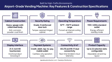 Airport-grade vending machine key features and construction specifications breakdown