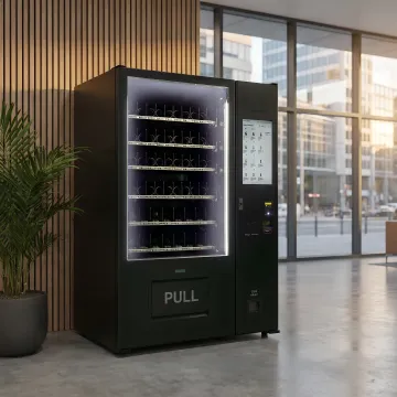 Smart vending machine with touchscreen and cashless payment