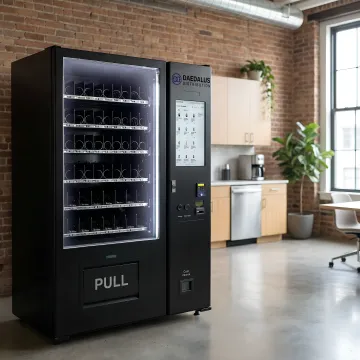 Smart cashless vending machine with touchscreen interface