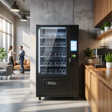 Cashless vending machine in commercial space