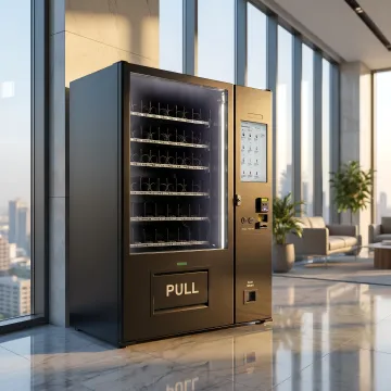 Operator reviewing vending software analytics