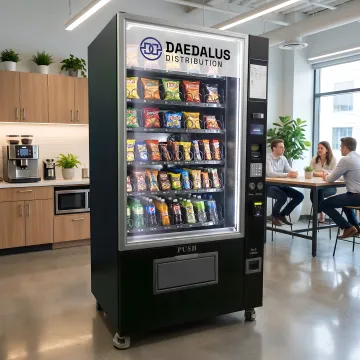 Cashless food vending machine in workplace