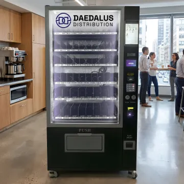 Cashless industrial vending machine with touchscreen