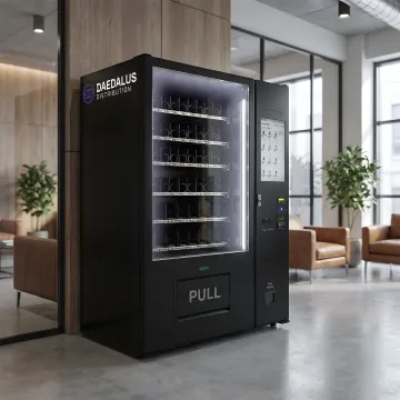 Cashless vending machine in an office lounge