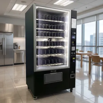 Technician reviewing smart vending machine setup