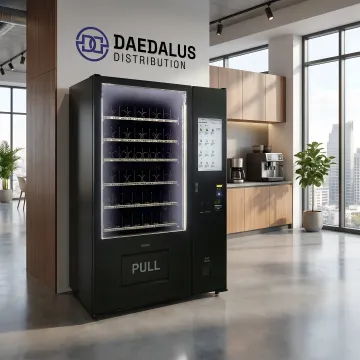 Cashless smart vending machine with touchscreen display