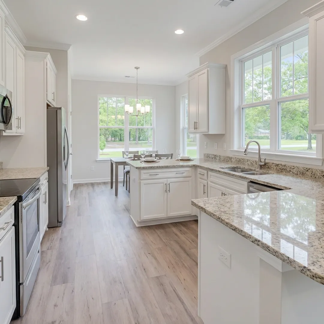 Open kitchen and living area in a new Smith Family Homes residence