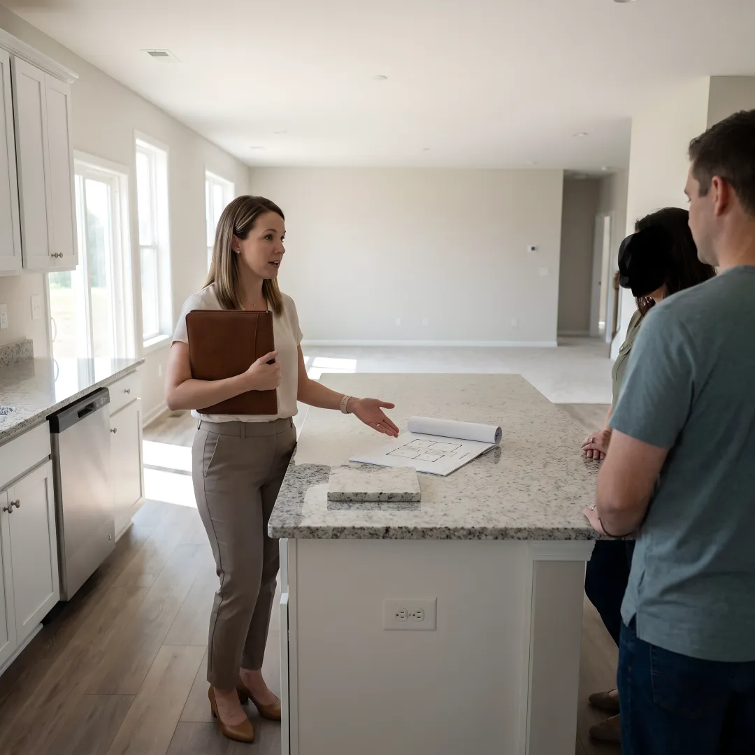 New home tour with listing agent