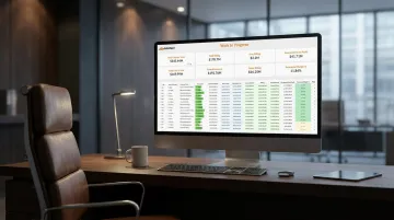 Datateer WIP financial intelligence dashboard showing real-time job cost and margin data