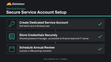 Service account setup checklist for secure ERP integration credential management
