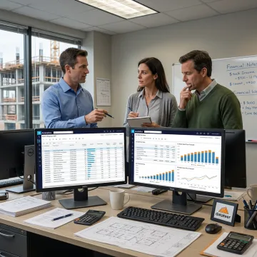 Construction finance dashboard connected to Acumatica ERP