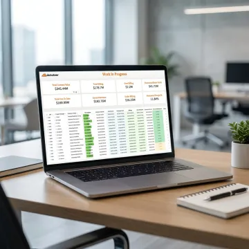 Construction reporting dashboard with purchase order analytics