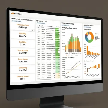 Unified construction ERP analytics dashboard