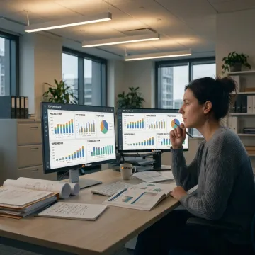 Construction finance dashboard connected to ERP systems