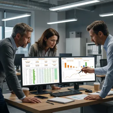 Construction finance dashboard showing accounts payable automation