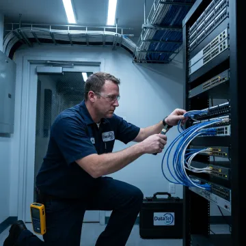 Emergency IT support technician in healthcare facility