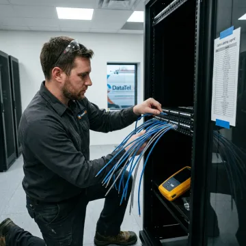 Commercial network cabling installation