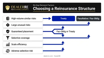 Reinsurance structure selection decision framework for auto dealer F&amp;I programs