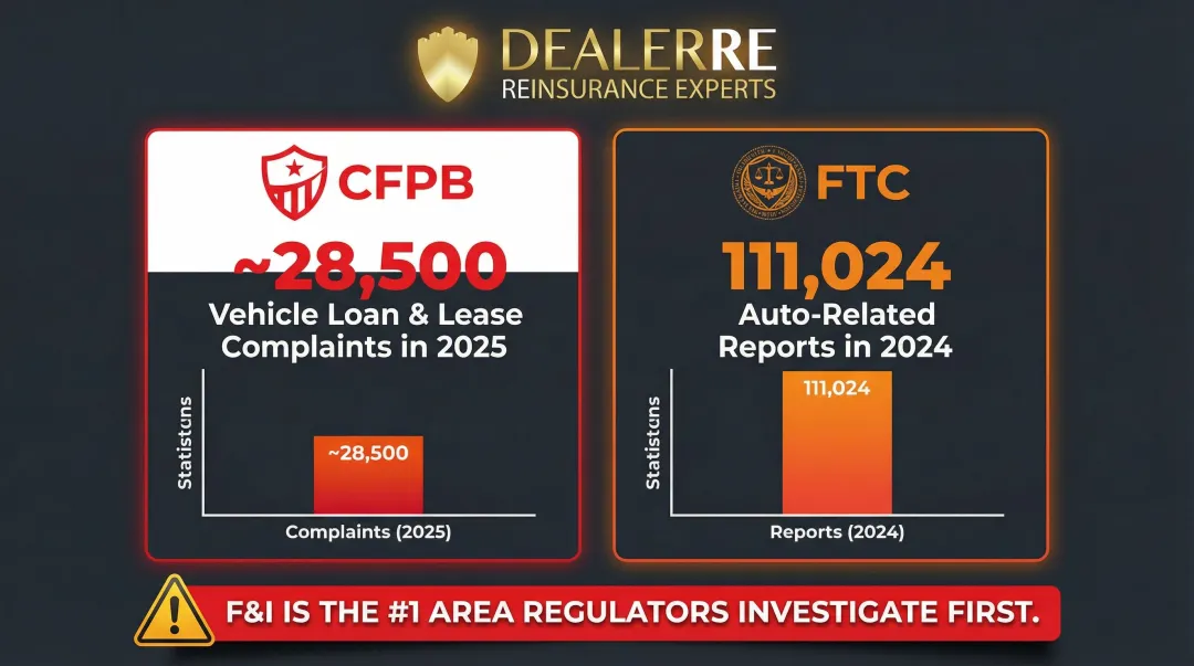 CFPB and FTC auto complaint volume statistics comparison 2024 and 2025