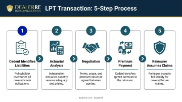 5-step loss portfolio transfer transaction sequence process flow diagram