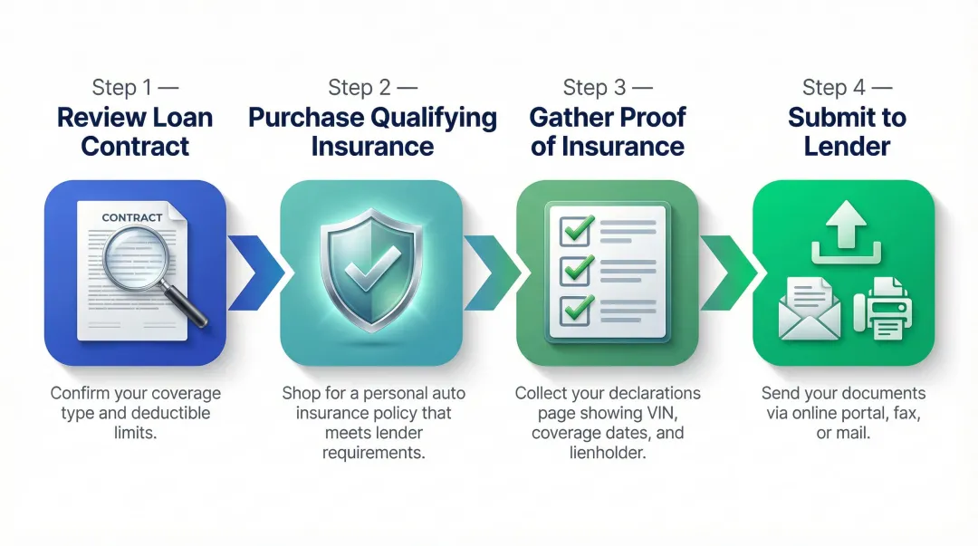 4-step process to remove CPI from auto loan with documentation checklist