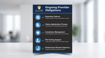 Five key ongoing reinsurance provider obligations checklist infographic