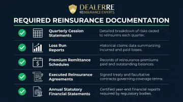 Five required dealer reinsurance compliance documentation types for regulatory audit readiness